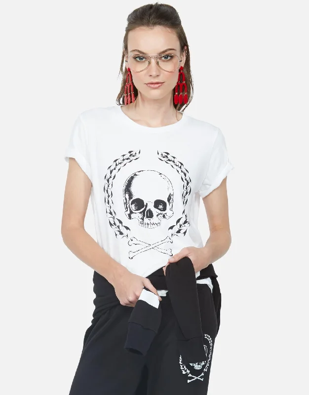 Women's Blouse with Square CollarMoxie Skull Crest