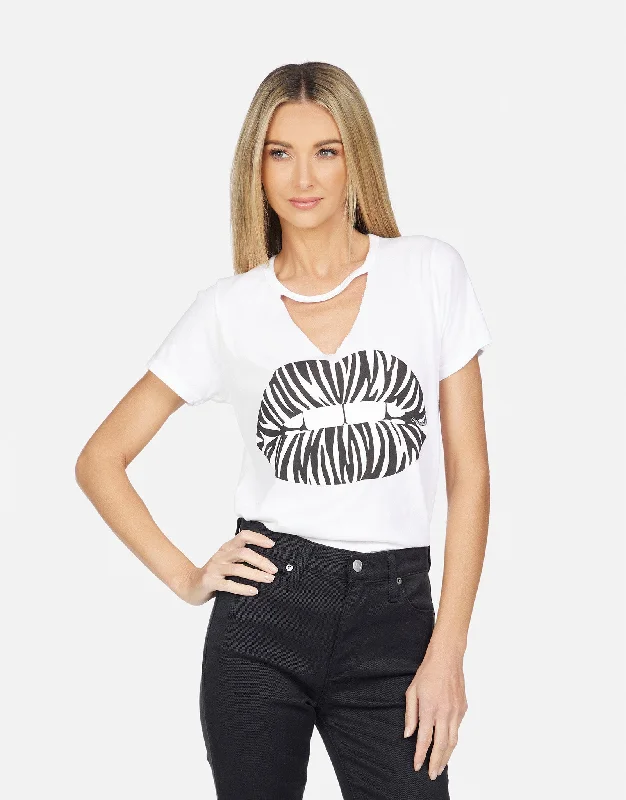 Women's Blouse with Long LengthJhene Zebra Lip