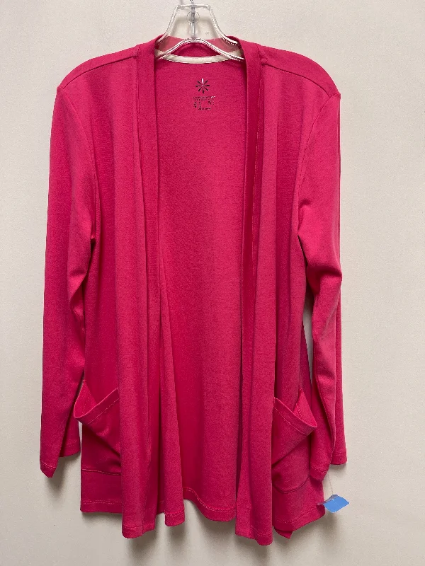 Women's Latvian Wool SweatersCardigan By Isaac Mizrahi Live Qvc In Pink, Size: M