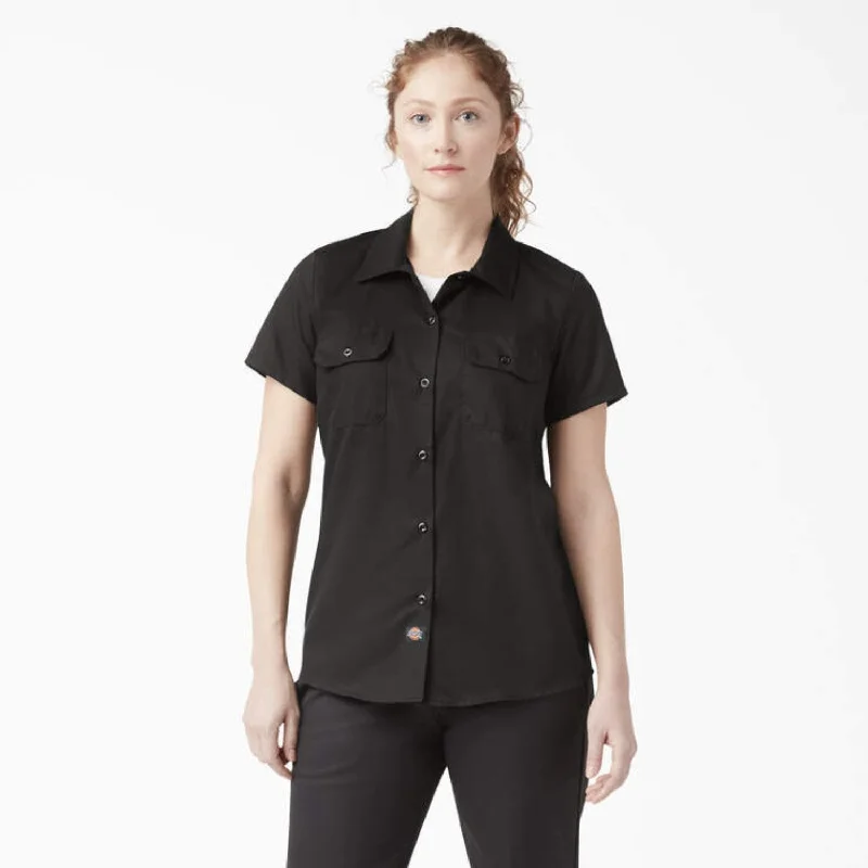 Women's Blouse with Wide CollarDickies Womens 574 Original Button Short Sleeve Twill Shirt