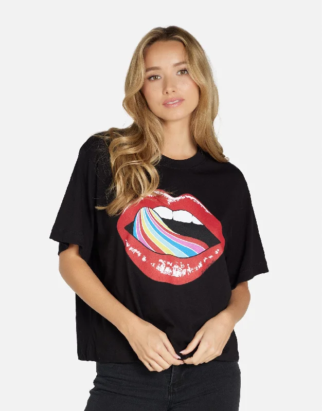 Women's Blouse with High CollarRue Candy Lip