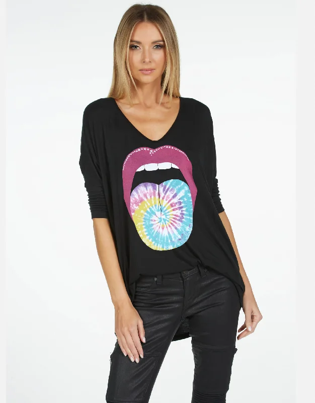 Women's Blouse with Peter Pan CollarEva X Tie Dye Tongue