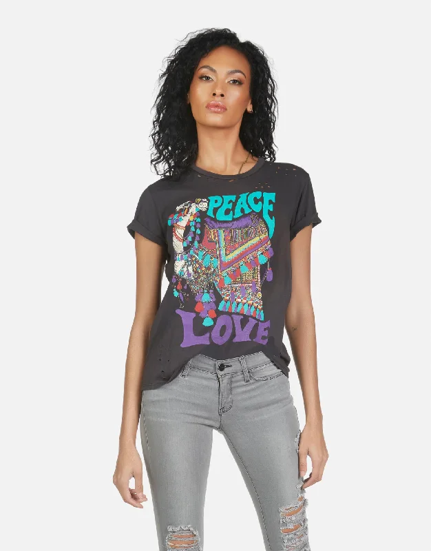 Women's Blouse with ZipperWolf Peace Love Camel