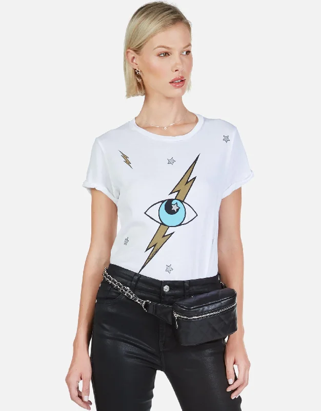 Women's Blouse with Boat CollarMoxie Lightning Storm Eye