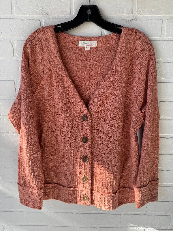 Women's Slovak Wool SweatersCardigan By Vince Camuto In Orange, Size: L