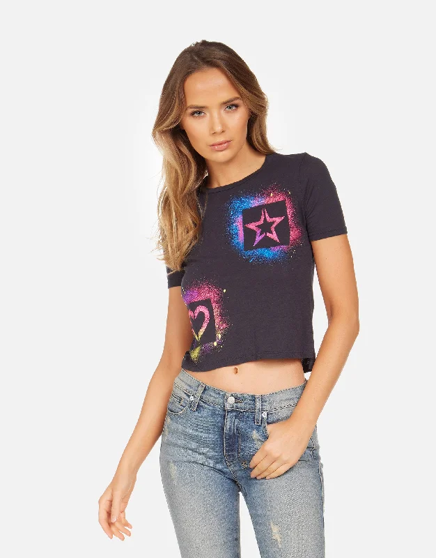 Women's Blouse with Narrow CollarAdeline Graffiti Love