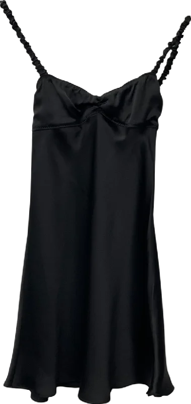 Women's Georgian Wool SweatersZARA Black Open Back Satin Dress UK XS