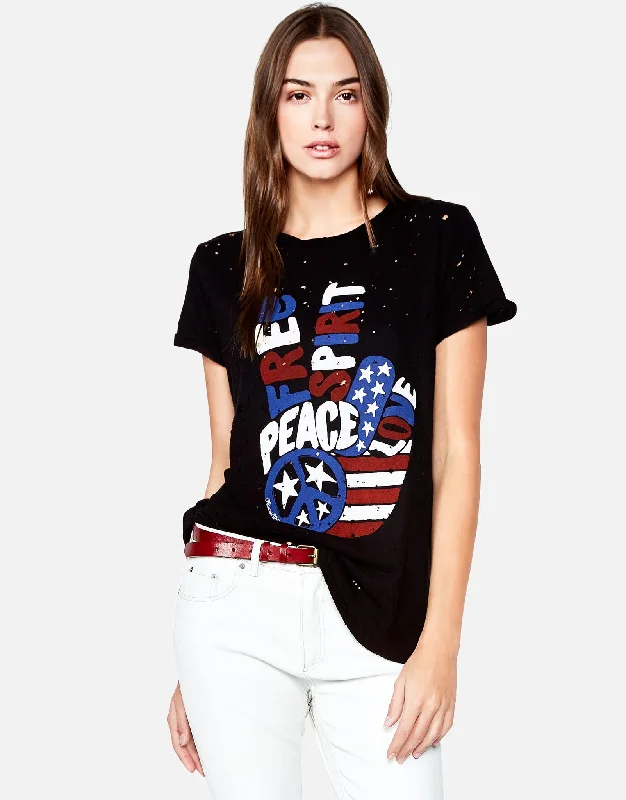 Women's Blouse with Boat CollarBess Free Spirit Peace