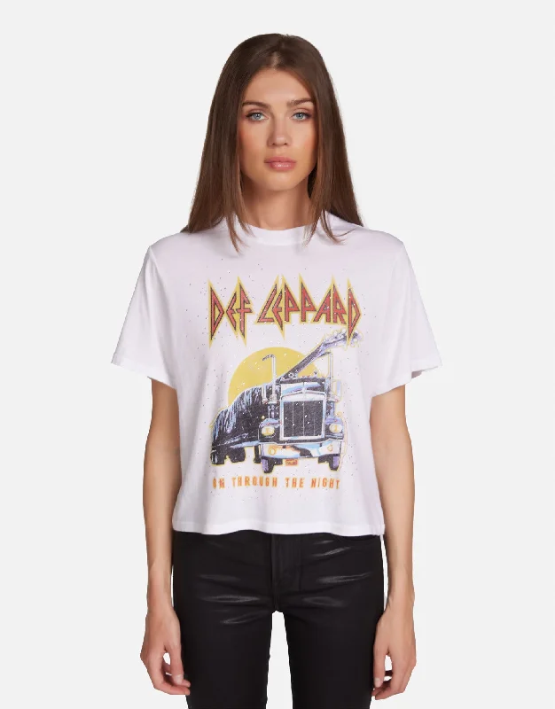 Women's Short-Sleeve BlouseRue Def Leppard Truck w/ Crystals