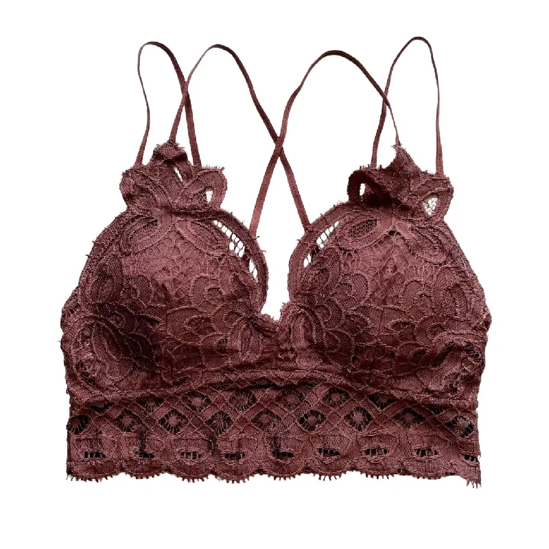 push-up bra with paddingGrape Crochet Bralette