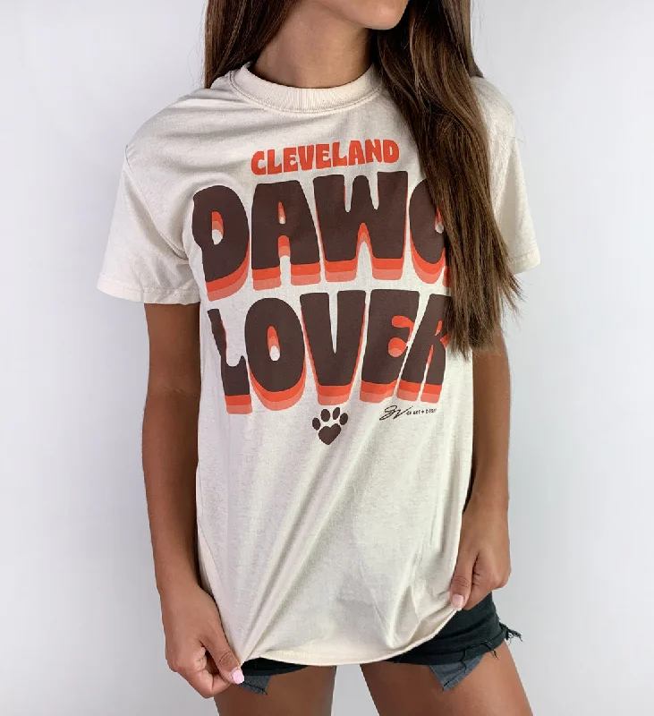 Women's Blouse with Boat CollarWomen's Cleveland Football Dawg Lover T shirt