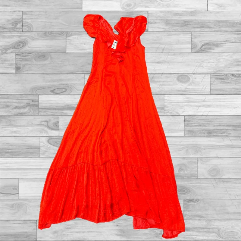 Women's Rounded Collar DressesDress Casual Maxi By Clothes Mentor In Orange, Size: S