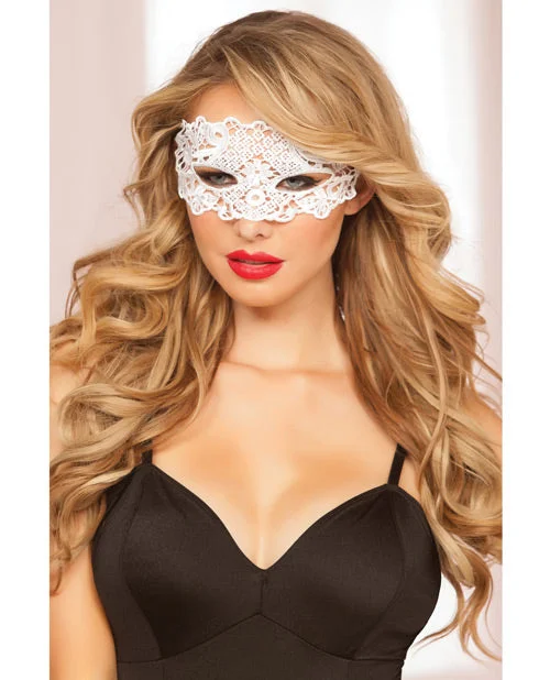 lace underwire bra for special occasionsLace Eye Mask W/satin Ribbon Ties White O/s