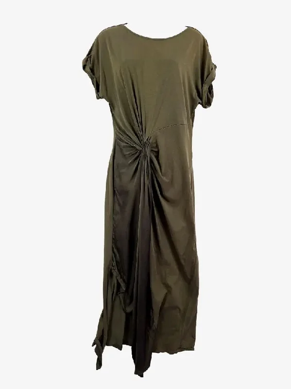 Women's Sweetheart Collar DressesSass & Bide Lou Lou's Lover Khaki Draped Maxi Dress Size M