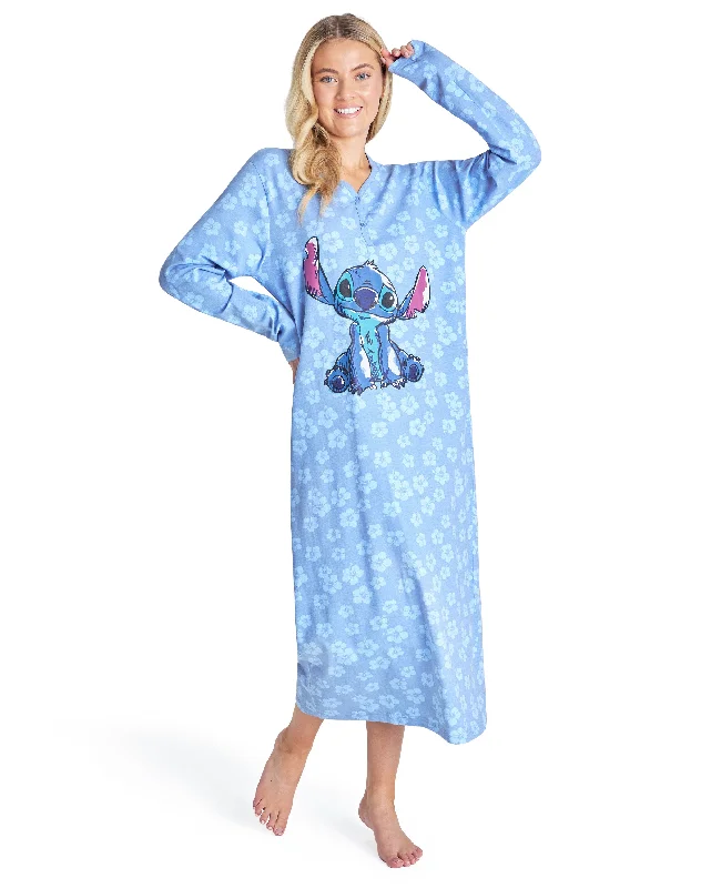 women's pajamas for those who cherish softnessDisney Nighties for Women, Long Sleeve Nightdress  Stitch