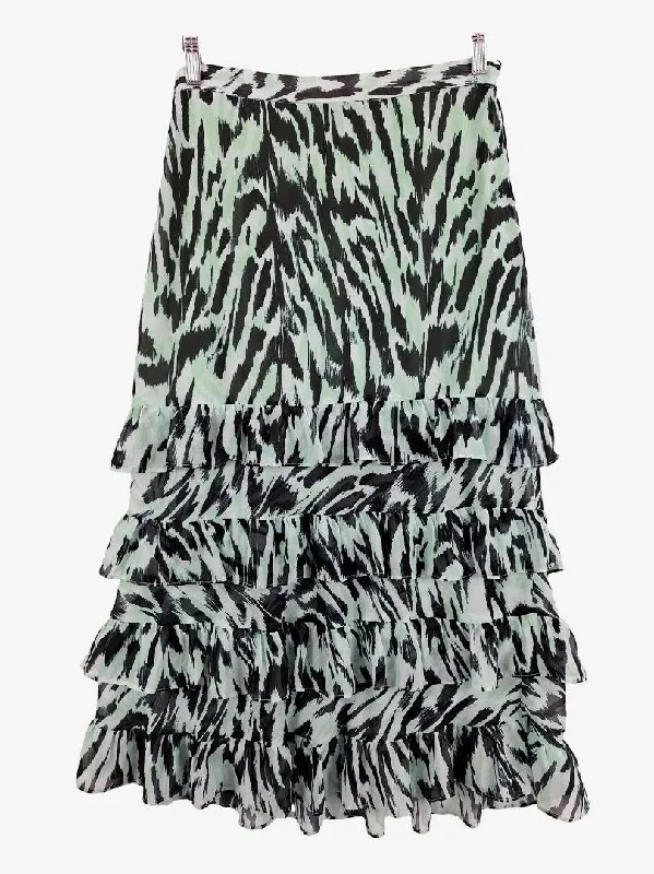 Women's Mandarin Collar DressesCooper St Frilled Animal Print Maxi Dress Size 10