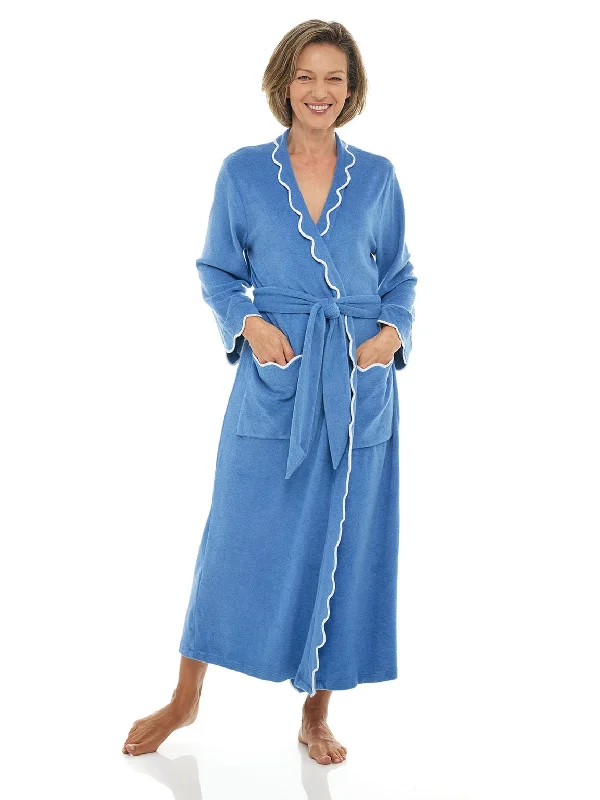 women's pajamas for a relaxing weekendBlue French Terry Robe