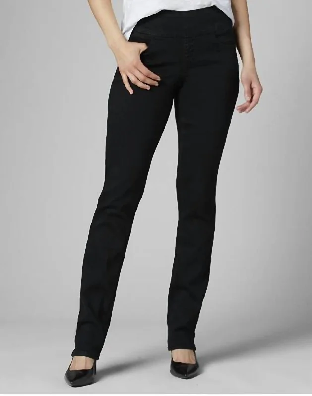 Women's JodhpursPeri Straight Leg High Rise Jeans In Black