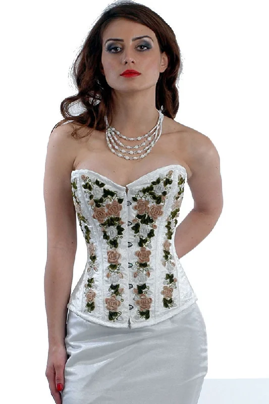 body shaper with lace trim for a touch of luxuryEmelyn Overbust Corset