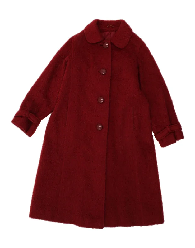 Women's Coats with SleevesVINTAGE Womens Overcoat UK 16 Large Red