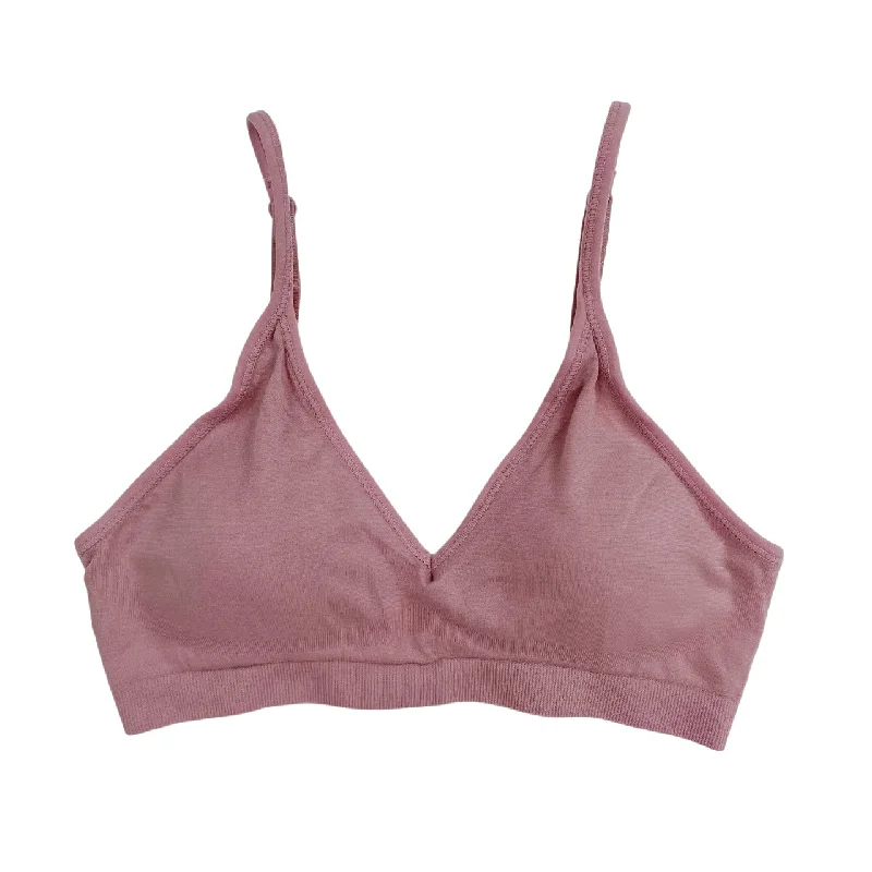 plus-size full-bust braPale Mauve Triangle Padded Bralette