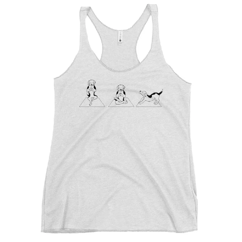 Women's Round-Neck BlouseDog Yoga Pose Tank Top