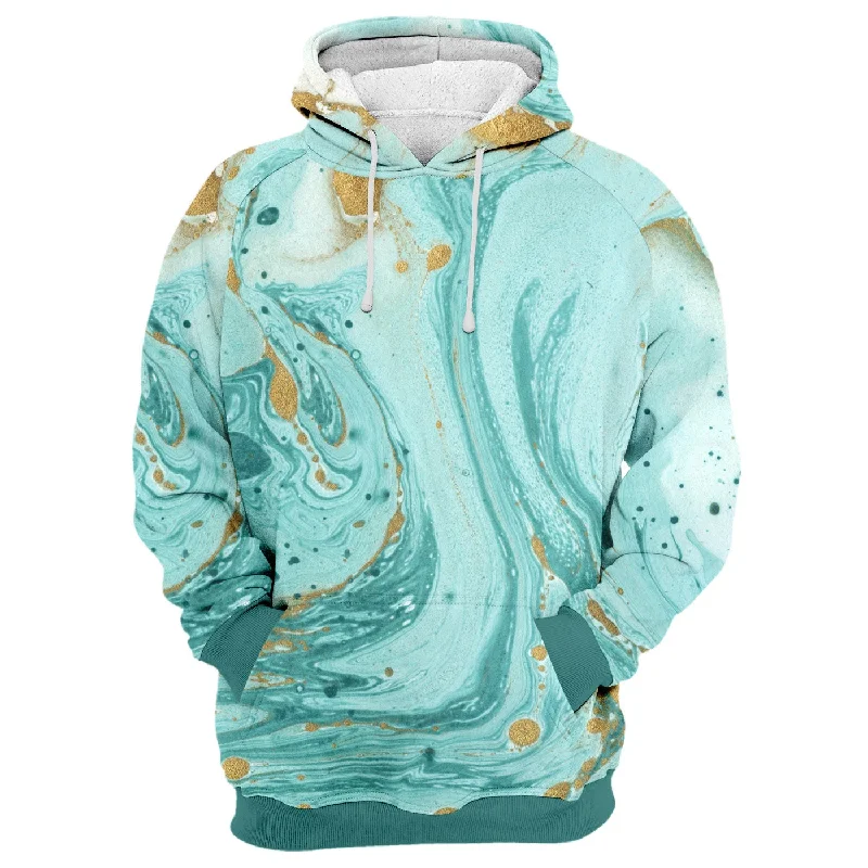 Women's Hooded Zip-Up SweatshirtsDecorative Marble Texture Hoodie