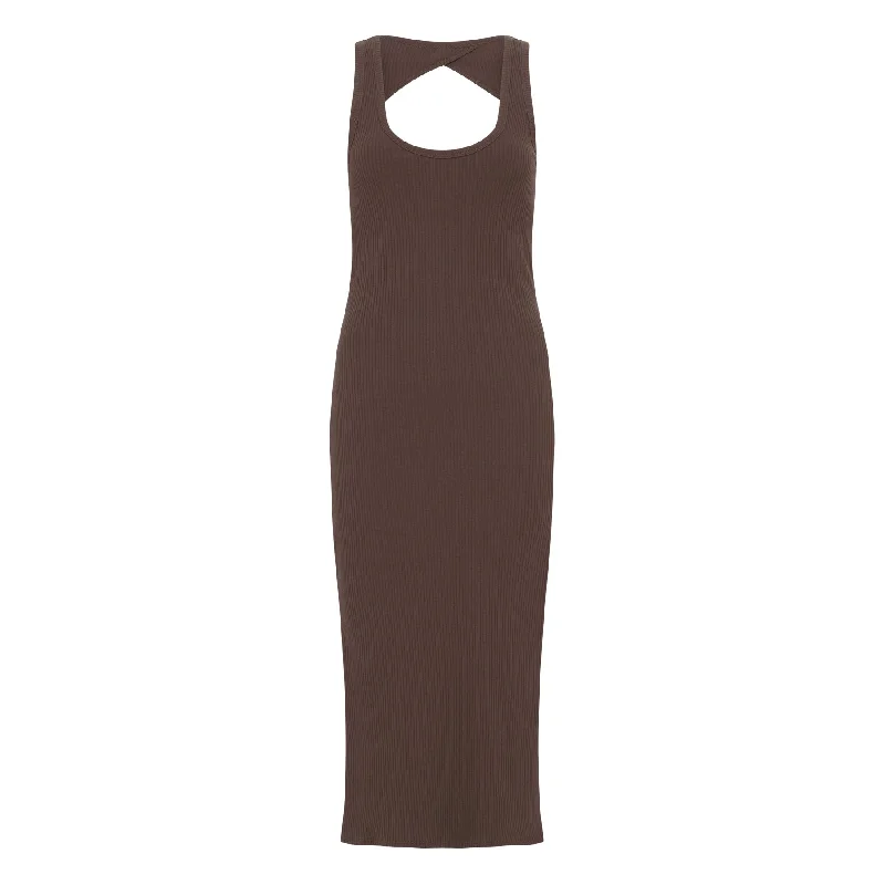 Women's Tiered DressesSpell Staples Rib Singlet Midi Dress