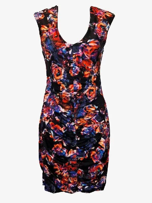 Women's Peter Pan Collar DressesKookai Flirty Bodycon Floral Mini Dress Size 10