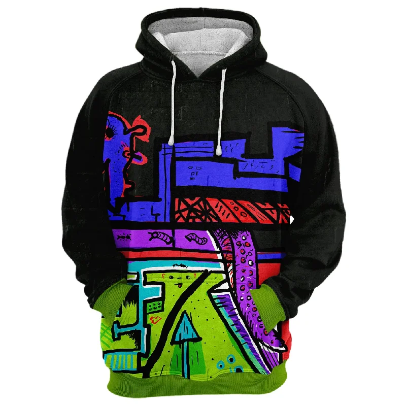 Women's Hooded Sweatshirts with Plush LiningGraff Hoodie