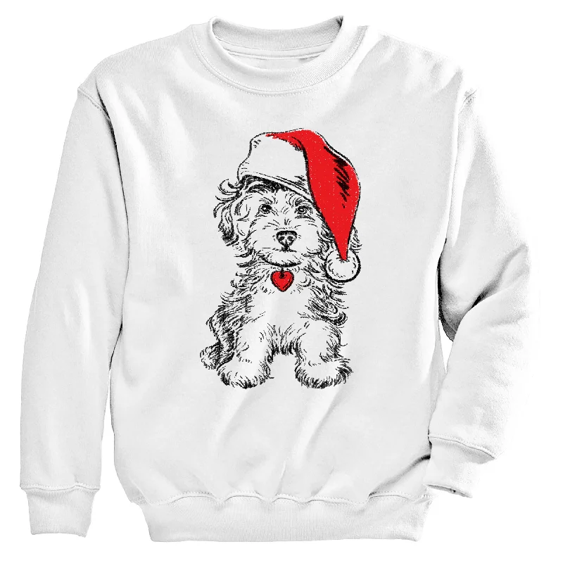 Women's Hooded Sweatshirts with ButtonsChristmas Puppy Women's Sweatshirt