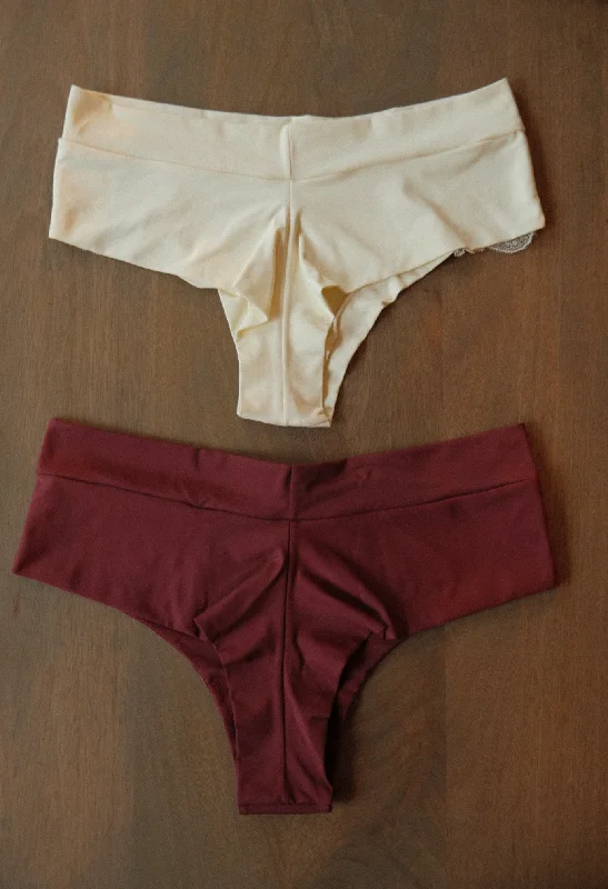 eco-friendly underwear made from organic cottonMicrofiber Panties – Cream or Wine