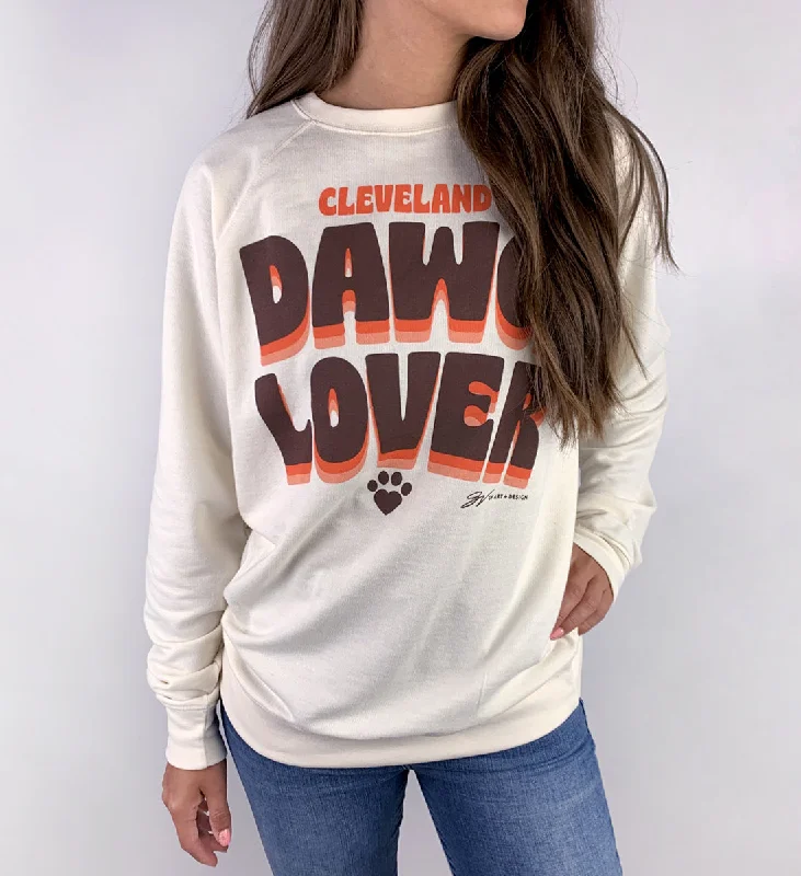 Women's Blouse with Sweetheart NeckCleveland Football Dawg Lover Crew Sweatshirt