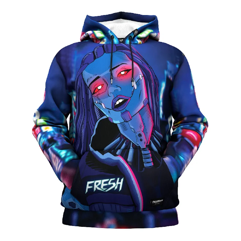 Women's Hooded Sweatshirts with Warm FabricCyber Girl Hoodie