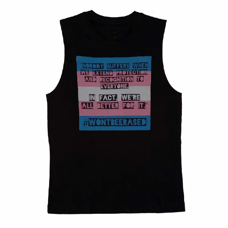 Women's Blouse for Casual Wear#WONTBEERASED Sleeveless T-Shirt supporting A4TE