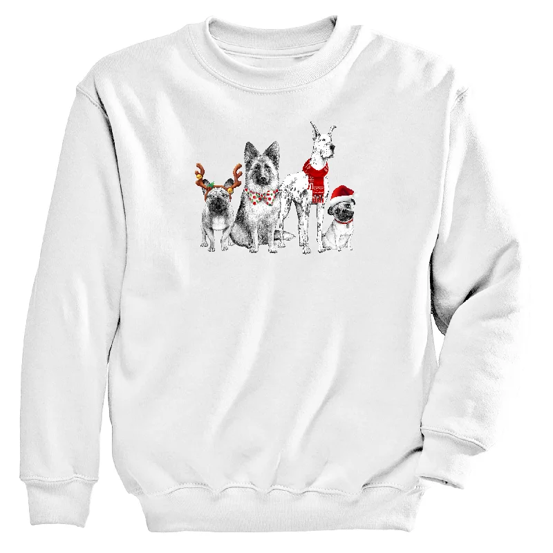 Women's Hooded Sweatshirts with Mid WaistHoliday Pups Women's Sweatshirt