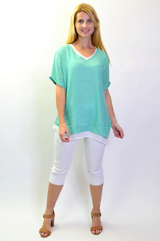 Women's Dress ShortsPeppermint Slice Tunic Top