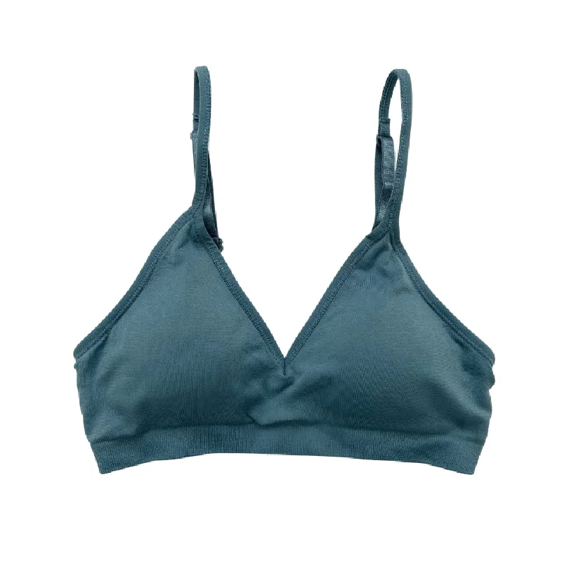 seamless bra with soft cups for all-day comfortBluestone Triangle Padded Bralette