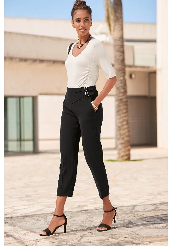 Women's Jodhpurs with Low WaistLASCANA Women's Side Buckle Pants