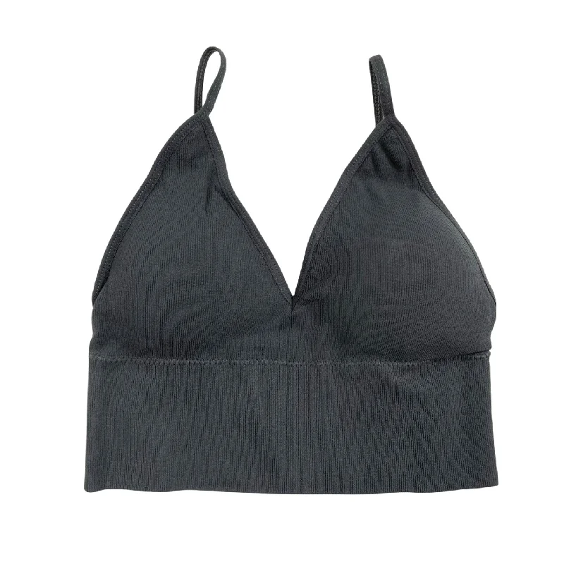 plus-size demi braCharcoal Seamless Longline Bralette