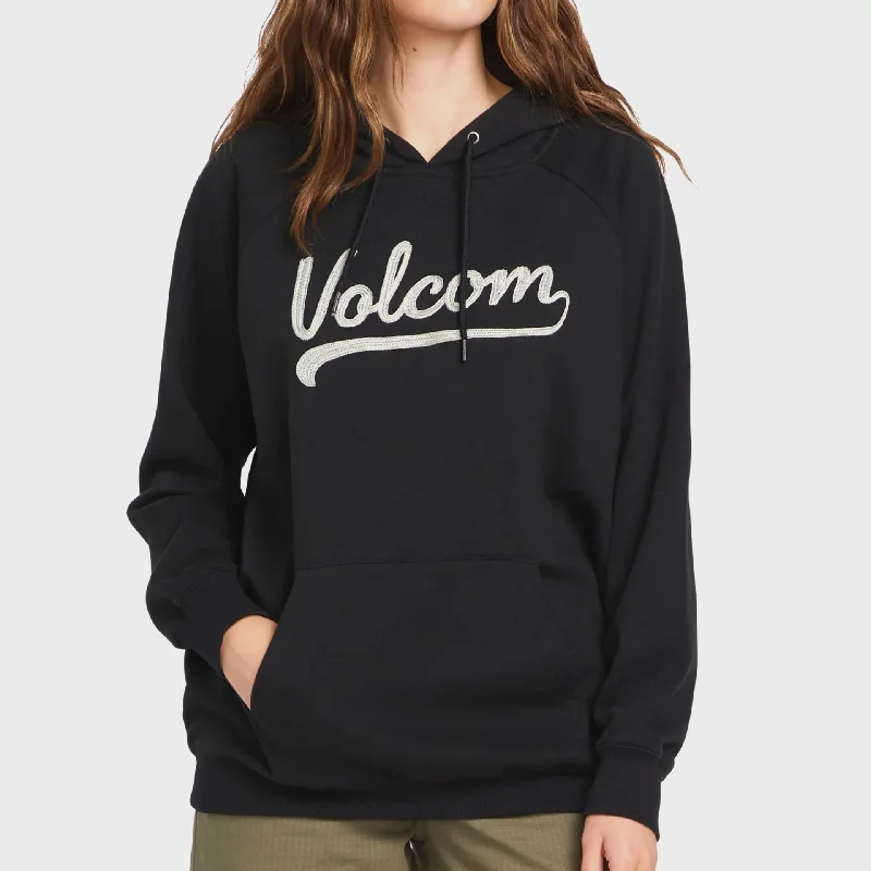 Women's Hooded Sweatshirts with Jacquard LiningVolcom Womens Truly Stoked Hoodie - Black