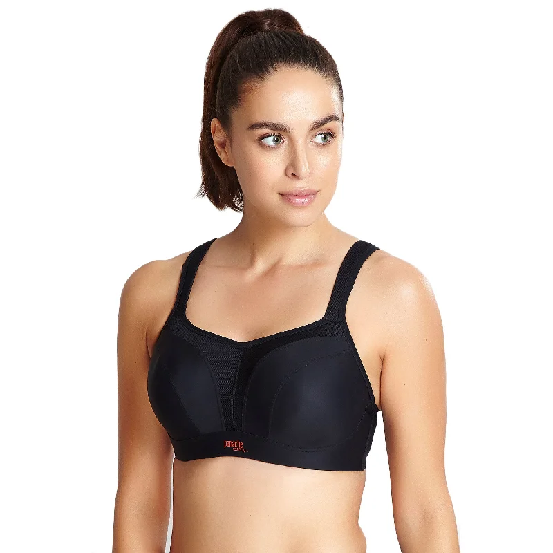 lace-trimmed convertible bra for special eventsPanache Black Wired Sports Bra