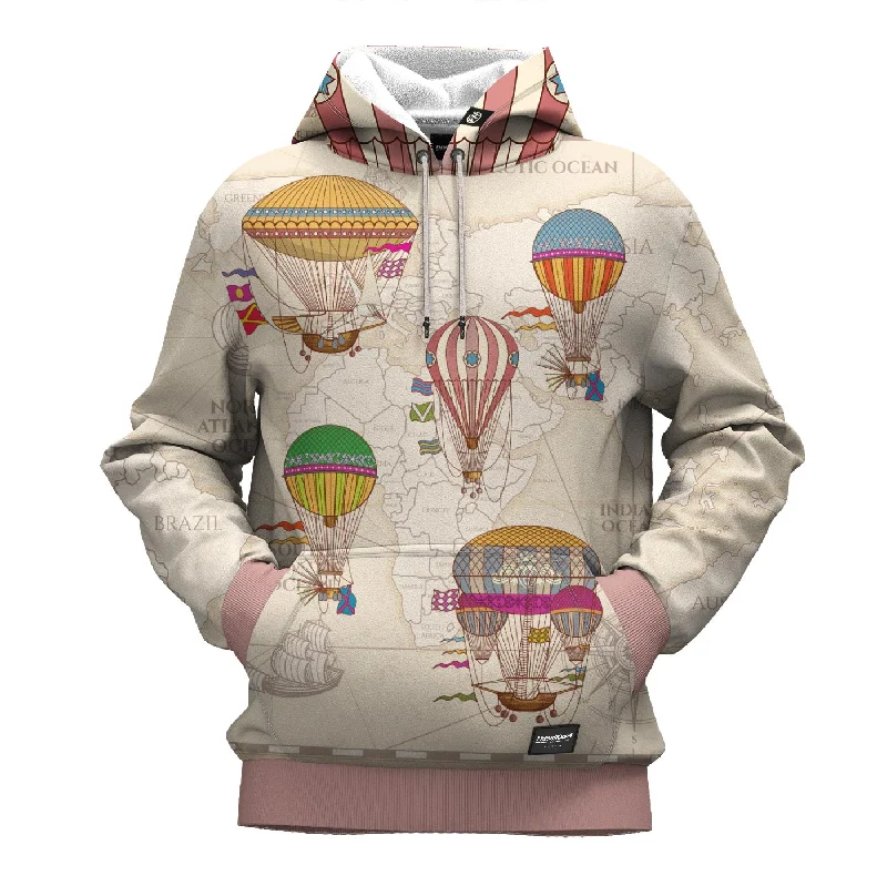 Women's Hooded Sweatshirts with Loose WaistWorld Travel Hoodie