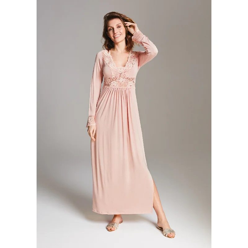 women's pajamas designed for sleepVanilla Dusty Pink Nightdress Maxi S002