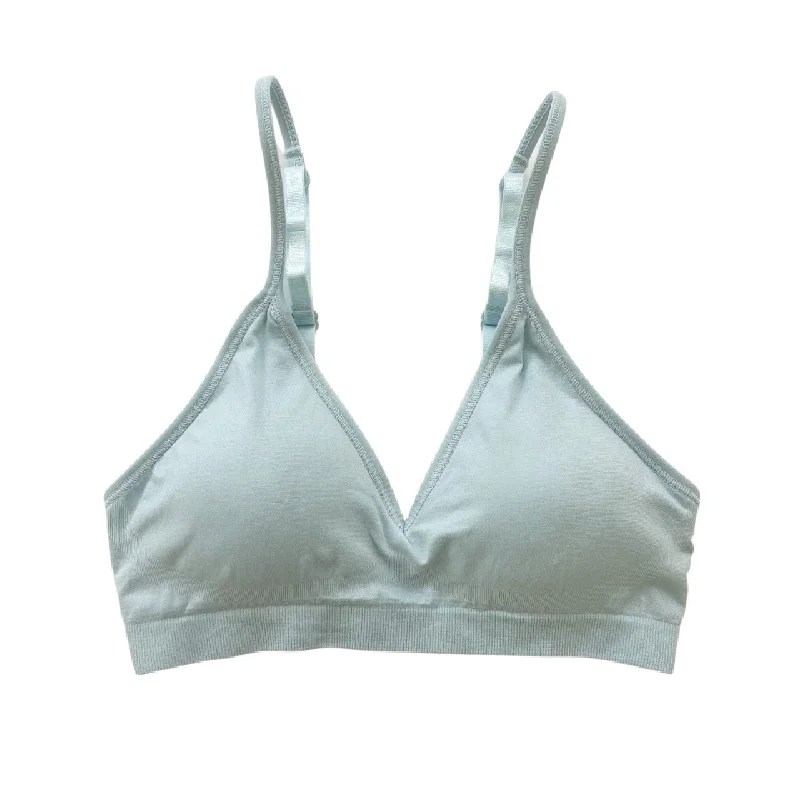 seamless underwire braBaby Blue Triangle Padded Bralette