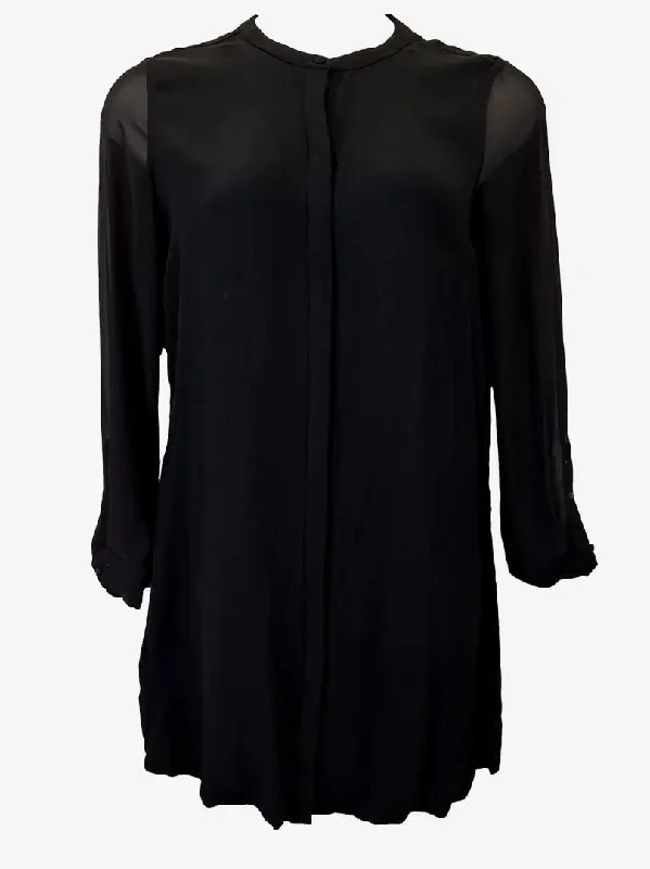 Women's U-Shaped Collar DressesWitchery Sleek Sheer Sleeve Mini Dress Size 12