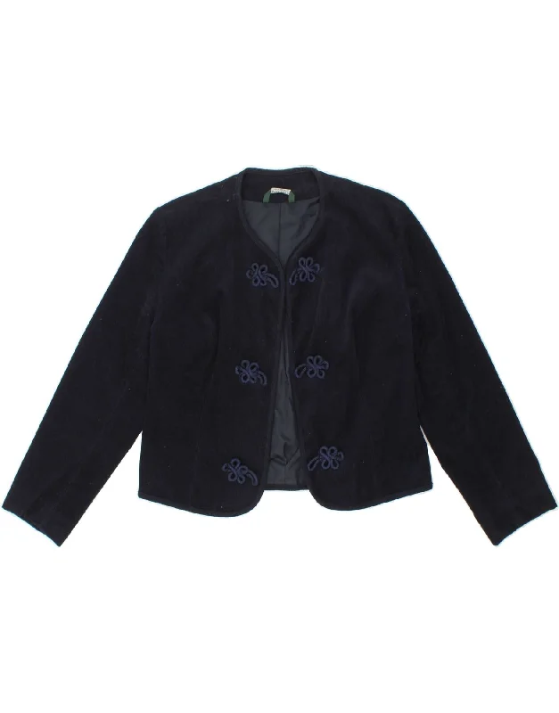 Women's Winter CoatsLAURA ASHLEY Womens Corduroy Bolero Jacket UK 10 Small  Navy Blue Cotton