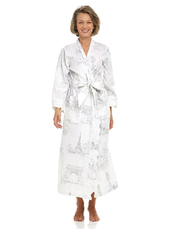 women's pajamas for winter warmthParis Print Classic Robe