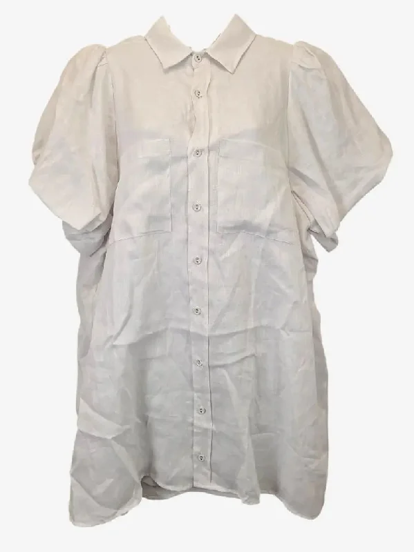 Women's Square-Neck DressesTimeless Linen Shirt Mini  Dress Size 10