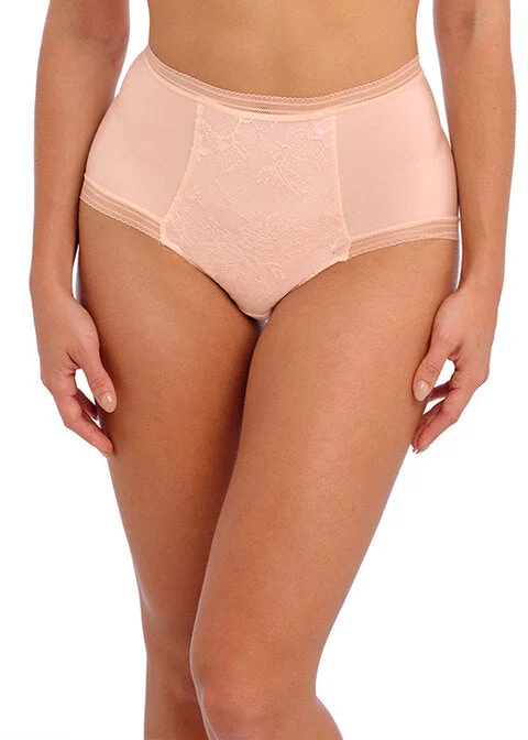 seamless molded bra for smooth undergarmentsFusion Lace Blush High Waist Brief